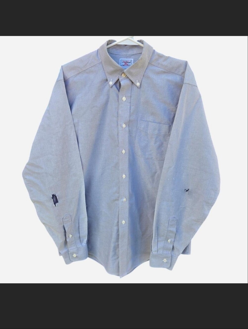 L.L. Bean Men’s Pale Blue Button-Down Oxford Shirt